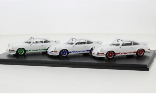 Modelauto Porsche 911 RS 3er-Set: 50 Jahre Carrera 2.7 wit 1/43 Schuco
