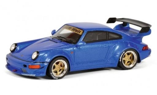 Modelauto Porsche 911 RWB RAUH-Welt metallic blauw 1/43 Schuco