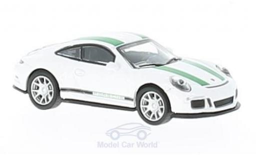 Modelauto Porsche 911 R wit/groen 1/87 Schuco