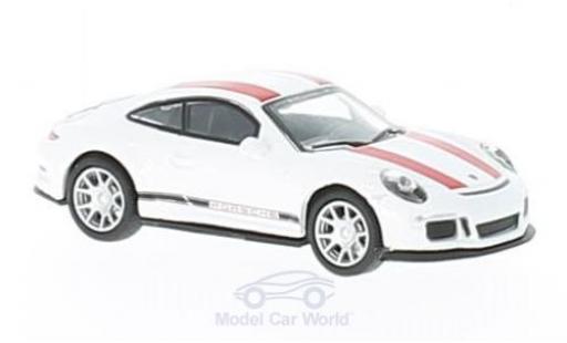 Modelauto Porsche 911 R wit/rood 1/87 Schuco