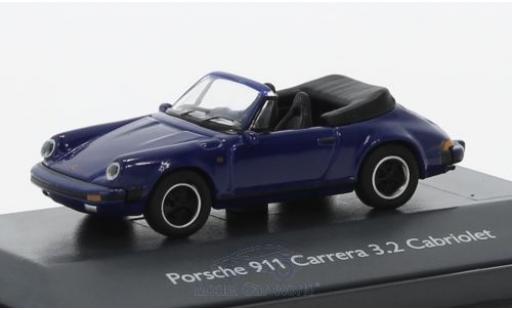 Modelauto Porsche 911 SC Carrera 3.2 Cabriolet blauw 1/87 Schuco