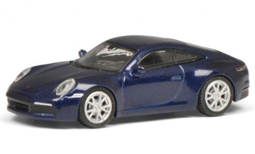 Modelauto Porsche 911 S Carrera metallic blauw 1/87 Schuco
