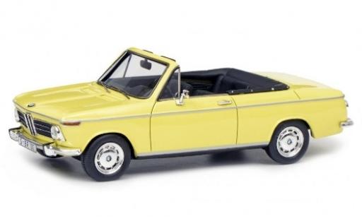 Modelauto Bmw 2002 Cabriolet Baur 2/2 geel 1/43 Schuco