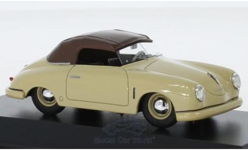 Modelauto Porsche 356 Cabriolet Gm&Atilde;&frac14;nd beige/bruin 1/43 Schuco