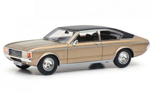 Modelauto Ford Granada Coupe Schuco / Pro.R MKI metallic beige/zwart 1974 1/43 Schuco