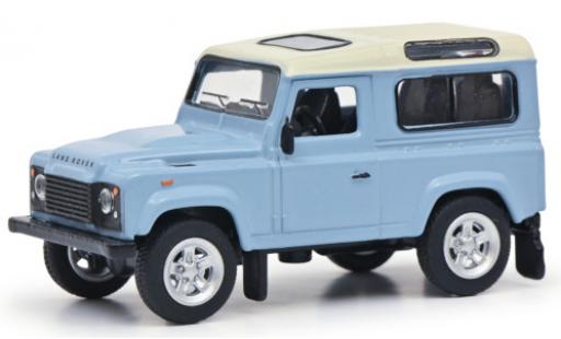 Modelauto Land Rover Defender Base blauw /wit 1990 1/64 Schuco