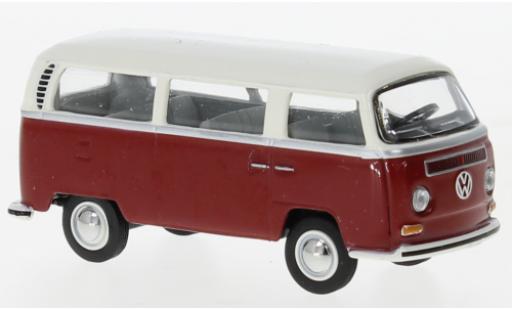 Modelauto Volkswagen T2 Base bus rood /wit 1/64 Schuco