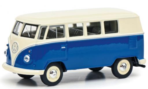 Modelauto Volkswagen T1 Base Bus beige/blauw Paperbox Edition 1/64 Schuco