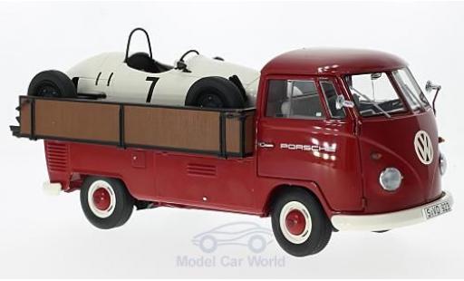 Modelauto Volkswagen T1 B Westfalia laadbak Porsche met Ladegut formule Vau Voiture de course 1/18 Schuco