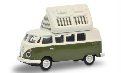 Modelauto Volkswagen T1 Base c Camper groen/wit 1/87 Schuco