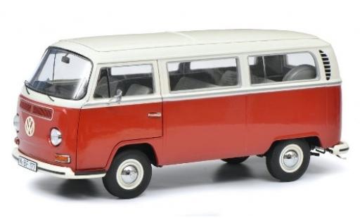 Modelauto Volkswagen T2 A Bus L rood/wit 1/18 Schuco