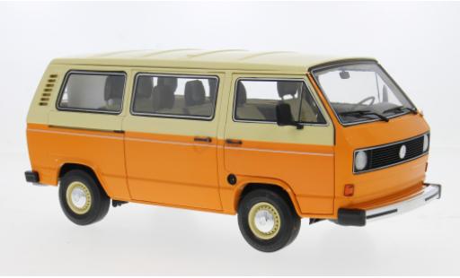 Modelauto Volkswagen T3 A Bus oranje/beige 1/18 Schuco