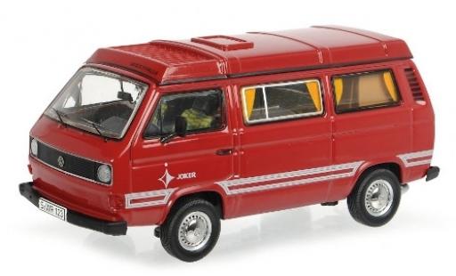 Modelauto Volkswagen T3 B Westfalia Joker rood/Dekor 1/43 Schuco