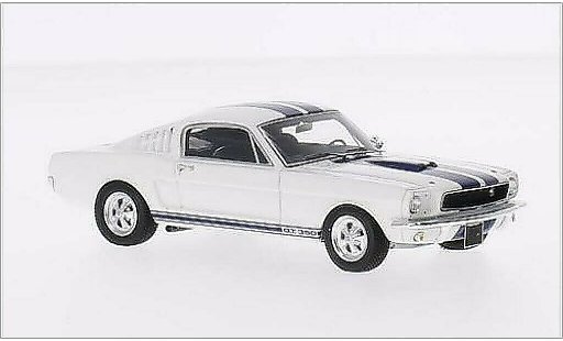 Shelby GT 350 1966 1/43 Spark wit/blauw modelauto