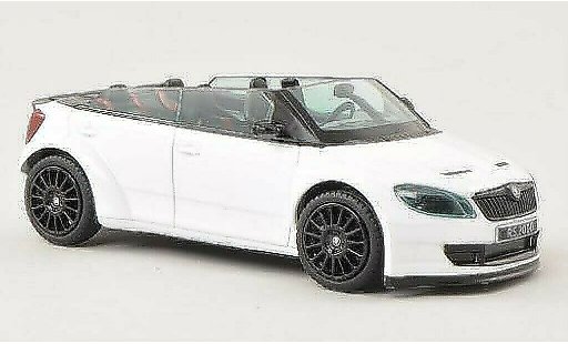 Skoda Fabia Concept Car 1/43 Abrex 2000 wit met zwarten Felgen modelauto