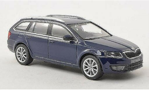 Skoda Octavia Combi 1/43 Abrex III blauw 2013 modelauto