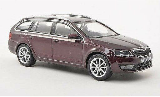Skoda Octavia Combi 1/43 Abrex III rood 2013 modelauto