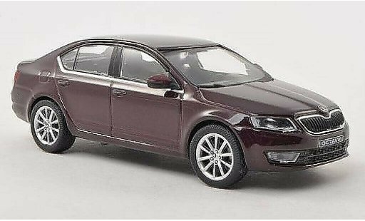 Skoda Octavia Base 1/43 Abrex III rood 2013 modelauto
