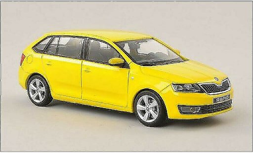 Skoda Rapid Spaceback ACE 1/43 Abrex Spaceback geel 2013 modelauto