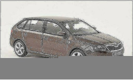 Skoda Rapid Spaceback ACE 1/43 Abrex Spaceback metallic bruin 2013 modelauto