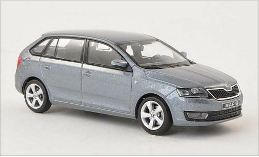 Skoda Rapid Spaceback ACE 1/43 Abrex Spaceback metallic grijs 2013 modelauto