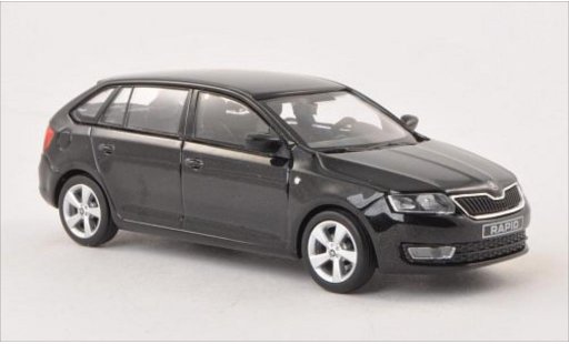 Skoda Rapid Spaceback ACE 1/43 Abrex Spaceback metallic zwart 2013 modelauto