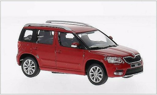 Skoda Yeti Base 1/43 Abrex rood 2013 modelauto
