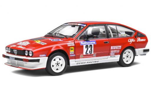 Modelauto Alfa Romeo Alfetta gtv6 V6 No.23 GEMA Racing Rally WM Tour de Corse 1985 y compris les Decals Y.Loubet/J.B.Vieu 1/18 Solido