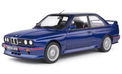 Modelauto Bmw M3 coupe (E30) metallic blauw/Dekor 1990 y compris les Decals 1/18 Solido