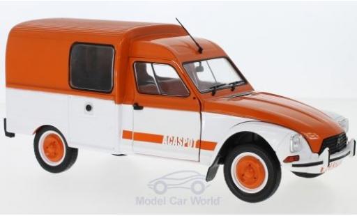 Modelauto Citroen Acadiane Fourgonnette Acaspot oranje/beige 1984 1/18 Solido