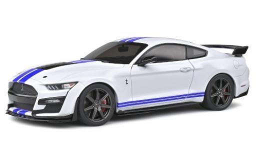 Modelauto Ford Mustang Shelby GT500 GT 500 Fast Track wit/mat-blauw 2020 1/18 Solido
