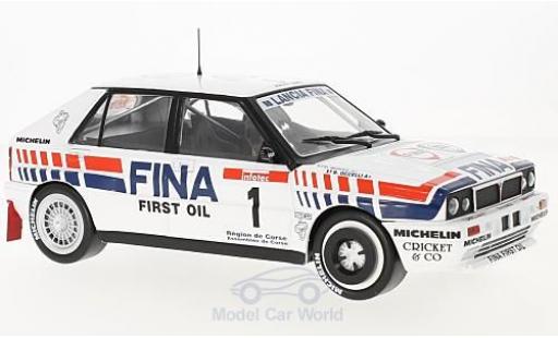 Modelauto Lancia Delta HF Integrale 16V No.1 Fina Tour de Corse 1991 D.Auriol/B.Occelli 1/18 Solido
