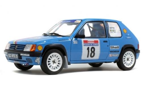 Modelauto Peugeot 205 Rallye Rally No.18 Talbot Sport S Tour de Corse 1990 G.Chollier/H.Vericel 1/18 Solido
