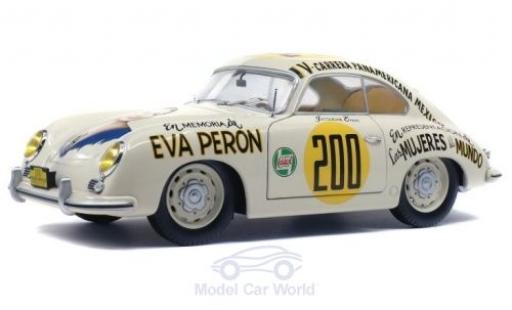 Modelauto Porsche 356 1953 Pre-A No.200 Eva Peron Carrera Panamericana J.Evans 1/18 Solido
