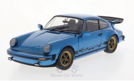 Modelauto Porsche 911 Carrera 3.0 metallic blauw 1984 1/18 Solido