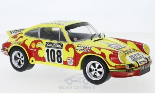 Modelauto Porsche 911 RSR No.108 Sonauto Tour de France Auto 1973 C.Ballot-Lena/J.C.Morenas 1/18 Solido
