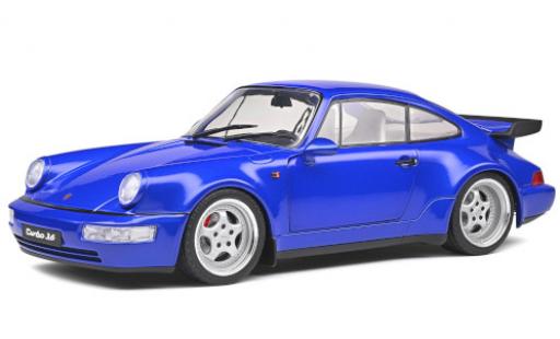 Modelauto Porsche 911 Turbo metallic blauw 1990 1/18 Solido