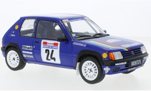 Modelauto Peugeot 205 Rallye Rally Gr.A No.24 Rally WM Tour de Corse 1990 1/18 Solido