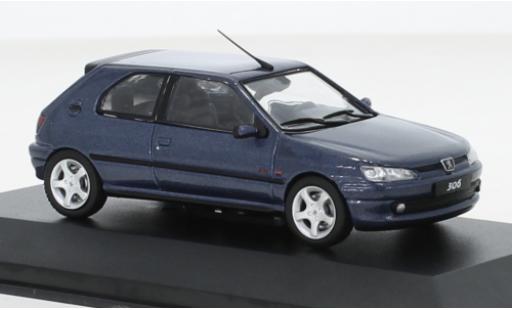 Modelauto Peugeot 306 S16 metallic blauw 1998 1/43 Solido