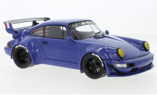 Modelauto Porsche 911 RWB (964) blauw Champagne 2017 1/18 Solido