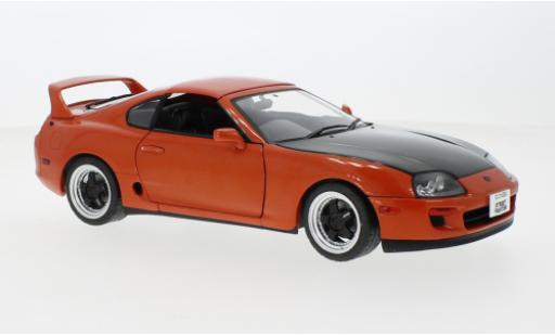 Modelauto Toyota Supra Base (A80) metallic oranje/zwart 1993 1/18 Solido