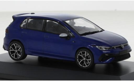 Modelauto Volkswagen Golf R VIII metallic blauw 2021 1/43 Solido