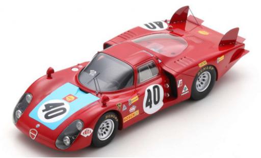 Modelauto Alfa Romeo 33.2 prototipo /2 No.40 24h Le Mans 1968 M.Casoni/G.Biscaldi 1/18 Spark