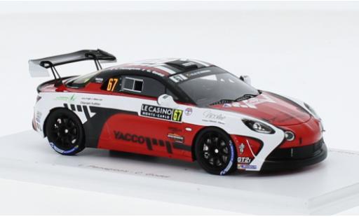 Modelauto Alpine A110 rgt Rally No.67 Chazel Technologie Course Rally WM Rally Monte Carlo 2023 1/43 Spark