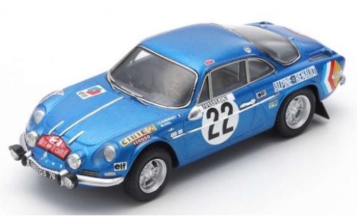 Modelauto Alpine A110 rallye Renault No.22 Rally Monte Carlo 1971 J-C.Andruet/M.Vial 1/43 Spark