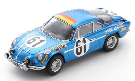 Modelauto Alpine A110 rallye Renault No.61 24h Le Mans 1968 M.Nusbaumer/J.Bourdon 1/43 Spark