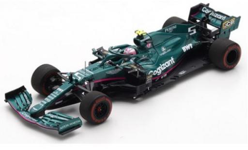Modelauto Aston Martin AMR21 f1 1 No.5 Cognizant Team Cognizant formule 1 GP Bahrain 2021 S.Vettel 1/43 Spark