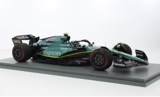 Modelauto Aston Martin AMR23 f1 3 No.14 Aramco Cognizant Team Cognizant formule 1 GP Gro&Atilde;�britannien 2023 1/18 Spark