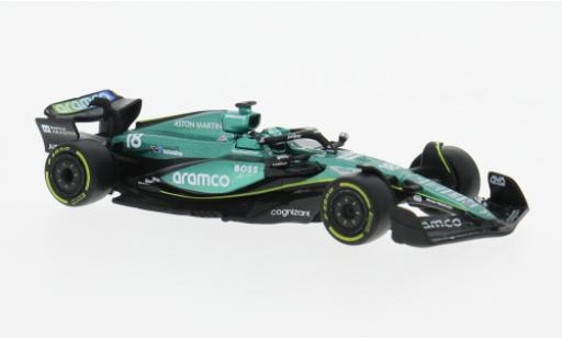 Modelauto Aston Martin AMR24 f1 4 No.18 Aramco Team Aramco formule 1 2024 1/64 Spark