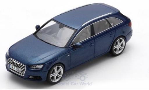 Modelauto Audi A4 avant metallic blauw 2016 1/43 Spark